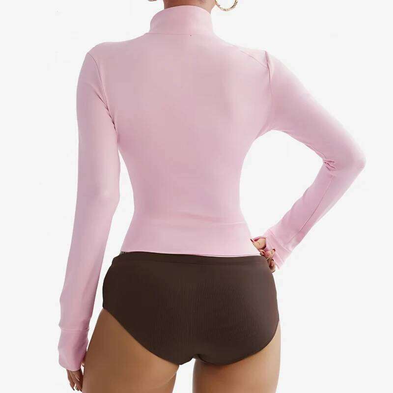 Womens Running s Long Sleeve Athletic Workout Track Full Zip Up Slim Fit Gym for Women Yoga Top 26Y0224