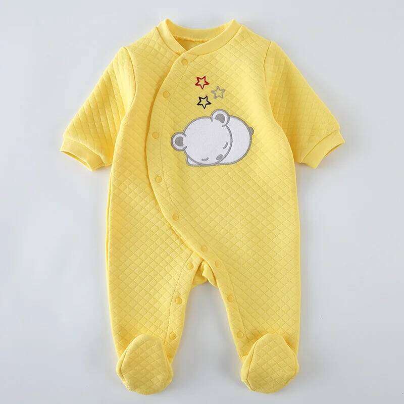 Baby cotton rompers clothes long sleeve Unisex pyjamas newborn baby girl boy footed overalls jumpsuit outfit 26Y0224