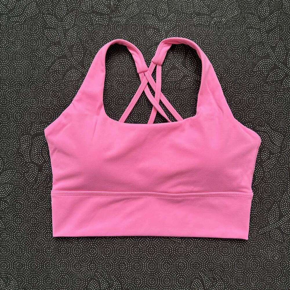Solid Color Tight Butter Athletic Women Fitness Bra Cross Yoga Underwear Gym Sport Top Hollow Push Up Chest Pad 26Y0224