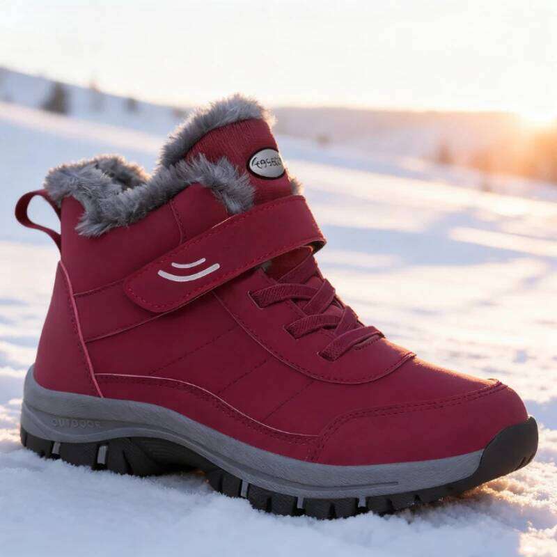 Men's Warm Sneakers High-Top Fleec Trainers Thick Fleece Lined Anti-Wind Non-Slip Sole Outoor Gym Running Daily Sports in Winter