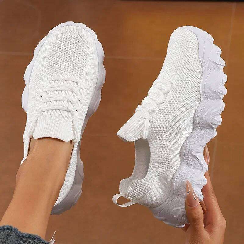Women' Cute Lace Up Mesh Versatile Fashionable Design Sneakers Lightweight Breathable Comfort Outdoors Walking Train Shoes