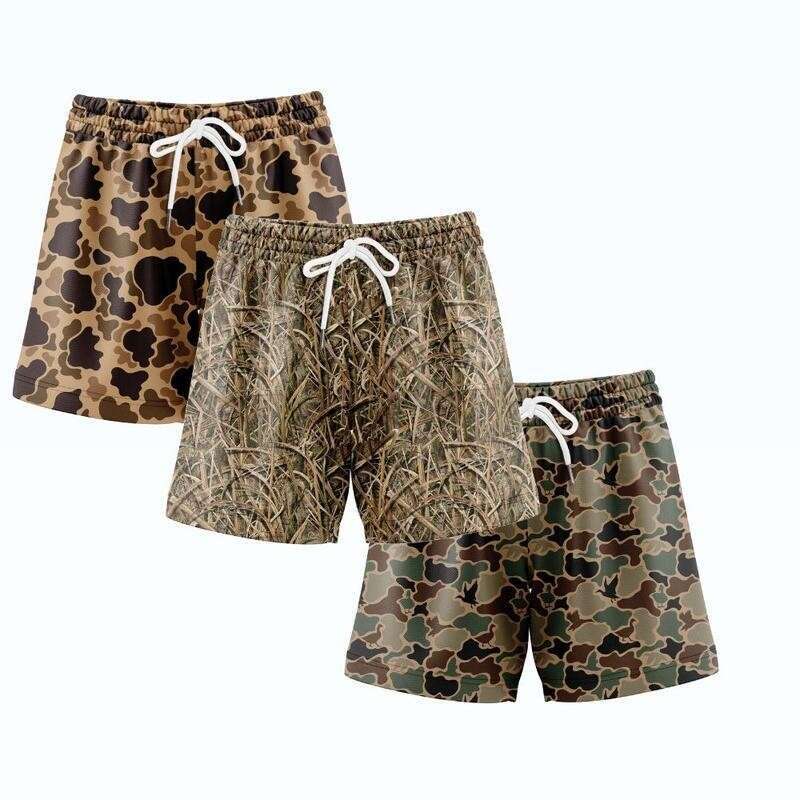2025 New Four-Way Stretch Beach Shorts for Men Quick-Dry 3D Digital Print Trendy Fashion