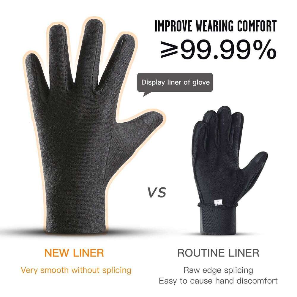 3M Black Waterproof Winter Warm Cycling Outdoor Sports Running Riding Motorcycle Ski Touch Screen Snowboard Gloves Men 26H0224