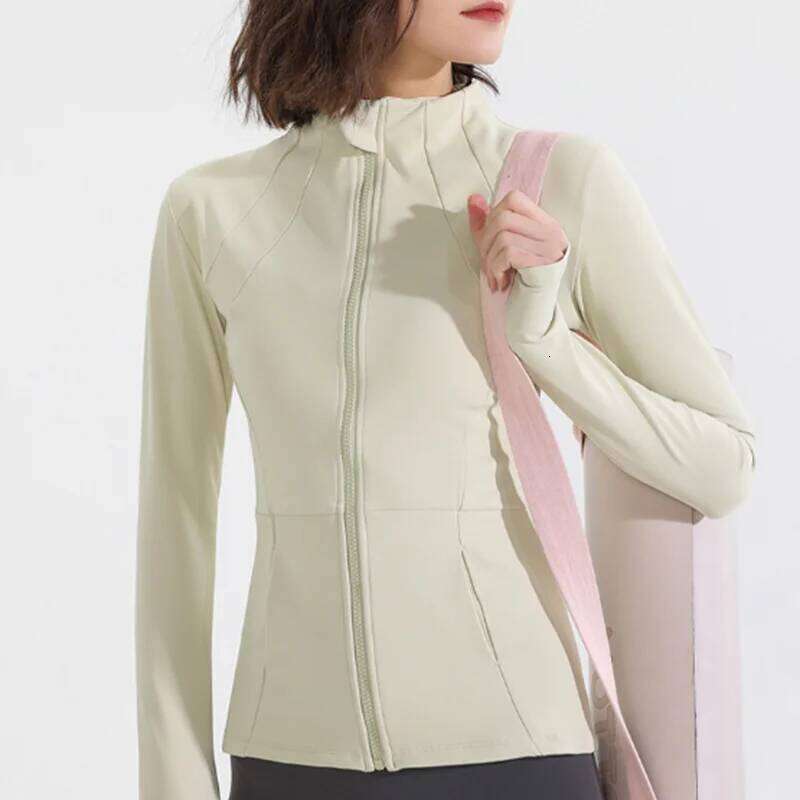 Women's Slim Fit Workout Quick Dry Long Sleeve Naked Feel Running Yoga Training Windbreaker 26Y0224