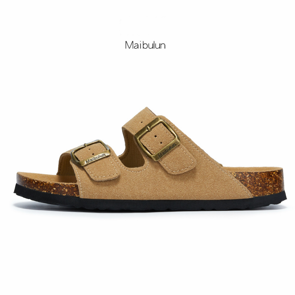 Maibulun Bestselling 2026 Summer New Design Slip Resistant Cork Slippers Men Women Indoor Outdoor Beach Suede Sandals Multiple Color Options Large Siz