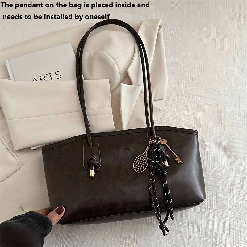Chic Soft Leather Handbag Shoulder Bag, Black, White, Brown, Coffee, Convertible Tote Bags for Women, Work, Travel, Everyday Use Z260224