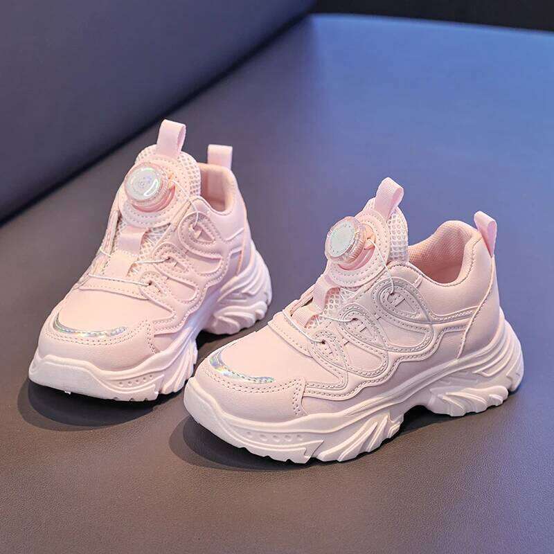 White Sneakers Sport Shoes Kids Spring New Platform School Fashion Athletic Footwear Tennis Girls Sneaker 4-12 Years 26W0224