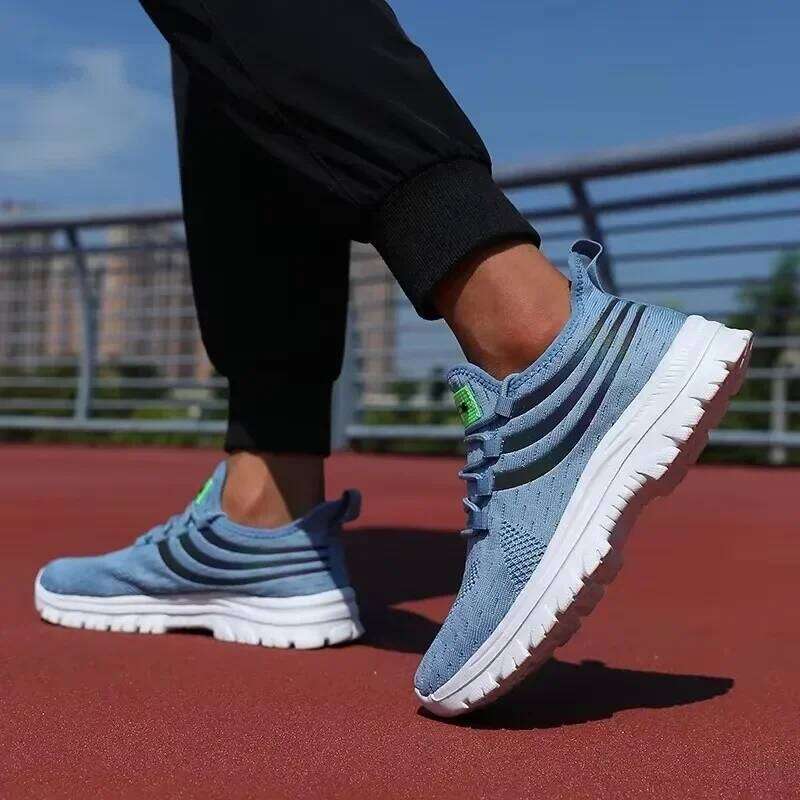 Summer Fashion Men's New Trend Platform Sports Tennis Training Running Lightweight Breathable Mesh Vulcanized Shoes