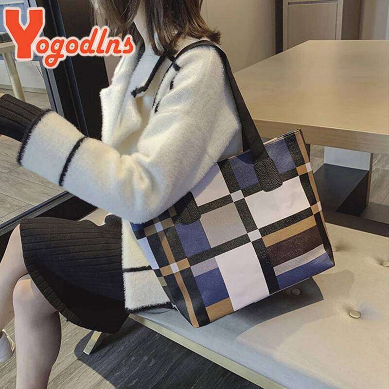 Yogodlns Ladies Large Capacity PU Leather Fashion Luxury Shoulder Bags Women Brief Casual Shopping Bolsa Z260224