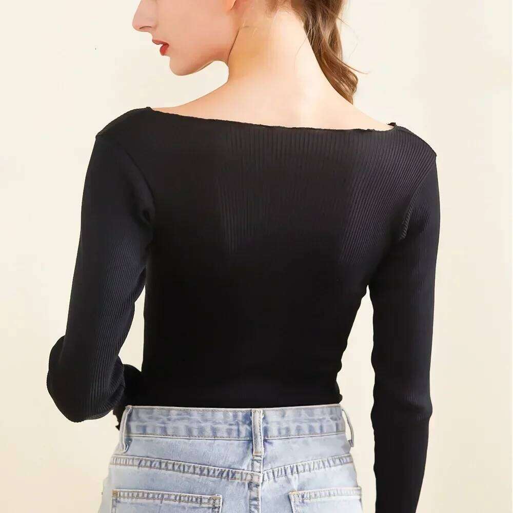 Yuyue Round Neck Fungus Edge Bottoming Shirt Women's High Elastic Comfortable Undershirts Top, 80% Mulberry Silk 26Y0224