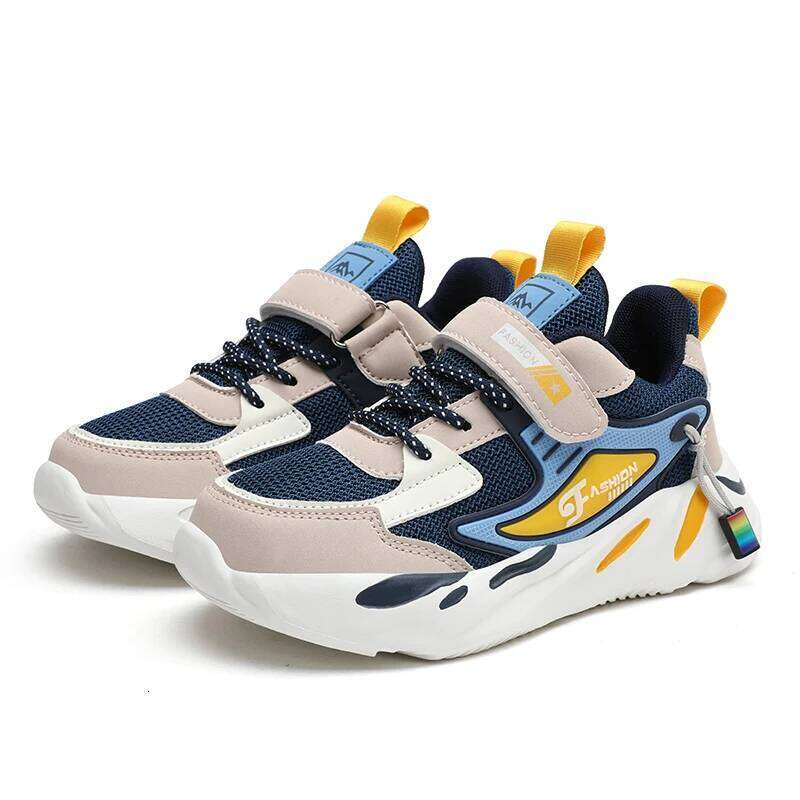 2023 New Children Sneakers for Boys Mesh Breathable Running Sports Kids Flat Casual Shoes Big Size 39 40 26W0224