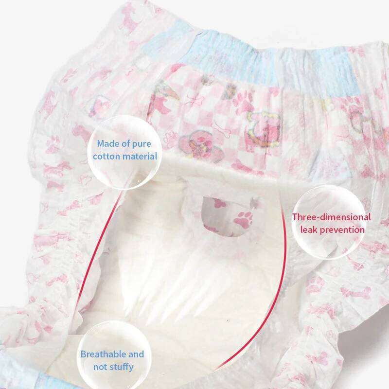 10Pcs Dog Diapers Males Females Disposable Nappies Physiological Underwear Adjustable Leakproof Breathable Safety Pants Bamubi