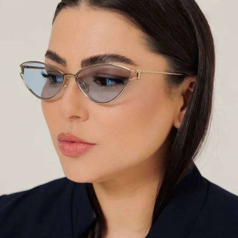 Cat Eye Sunglasses Women Trendy Vintage Vacation Designer Luxury Glasses 26W0224