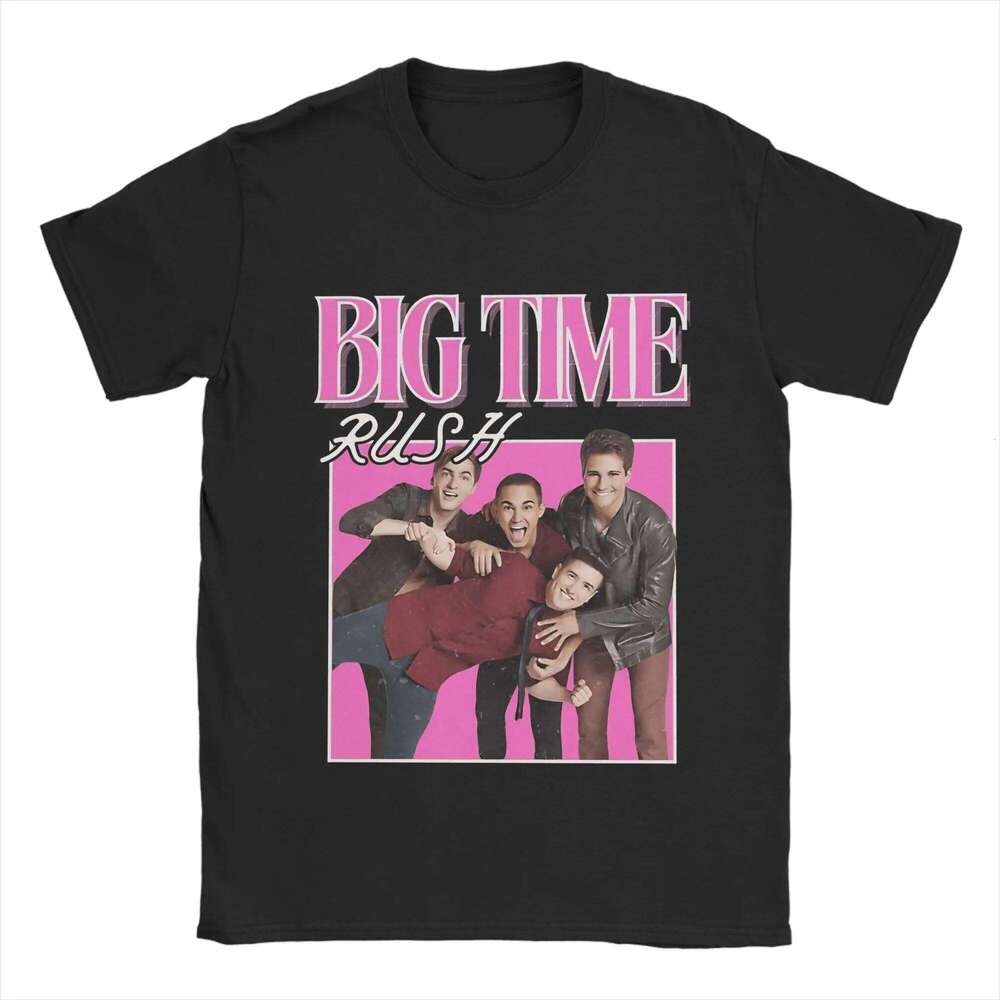 Big Time Rush T-Shirt Men Funny Pure Cotton Tees Round Neck Short Sleeve T Shirts 4XL 5XL Clothing H260224