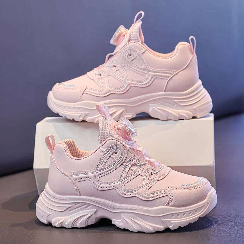 White Sneakers Sport Shoes Kids Spring New Platform School Fashion Athletic Footwear Tennis Girls Sneaker 4-12 Years 26W0224