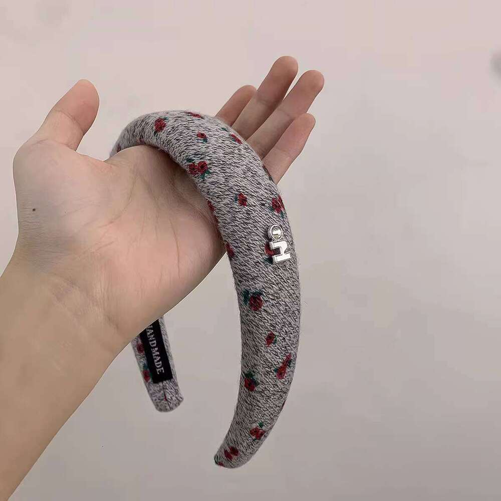New Korean floral rhinestone headband for women, high crown headband, face-washing clip, daily wear hair accessory