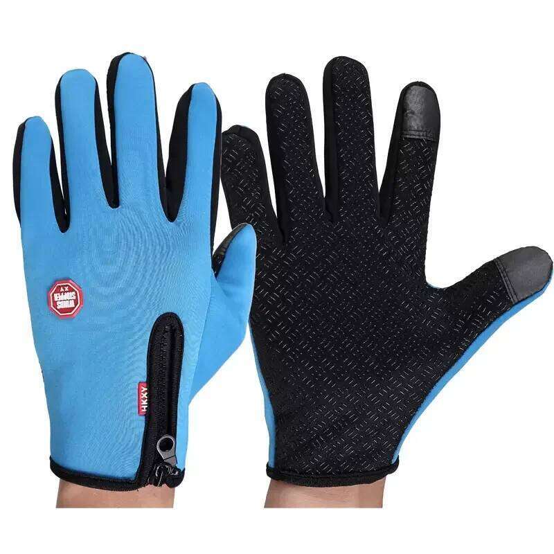 Winter For Men Waterproof Windproof Cold Gloves Snowboard Motorcycle Riding Driving Warm Touchscreen Zipper Glove 26H0224