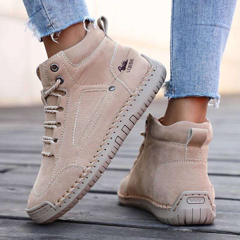 Boots for British Style Retro Anti Slip Loafers Casual Soft Soled Women Nude BootsSpring Autumn Comfortable Women's Shoes
