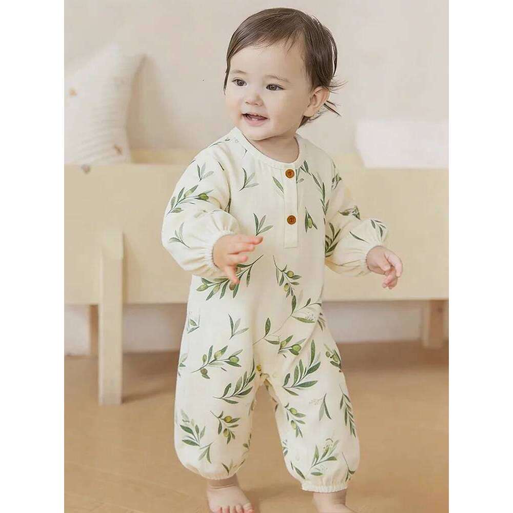 Soft Cotton Long Sleeve Jumpsuit Newborn Infant Boys Girls Spring Comfortable Romper New Born Baby Girl Clothes 26H0224