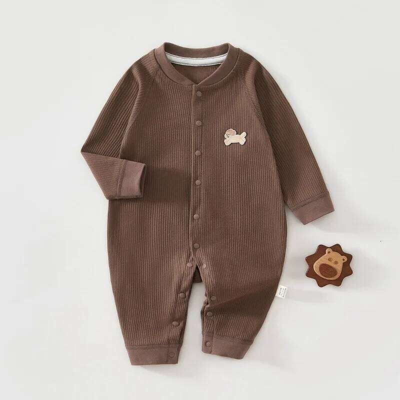 Autumn New Jumpsuit Newborn Long Sleeve Cotton Sleepwear Boys Girls Romper Cute Spring Home Clothing Baby Pajamas 26H0224