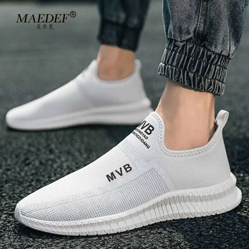 MAEDEF Mens Sneakers High Quality Lightweight Comfortable Casual for Men Soft Mesh Breathable Flats Shoes