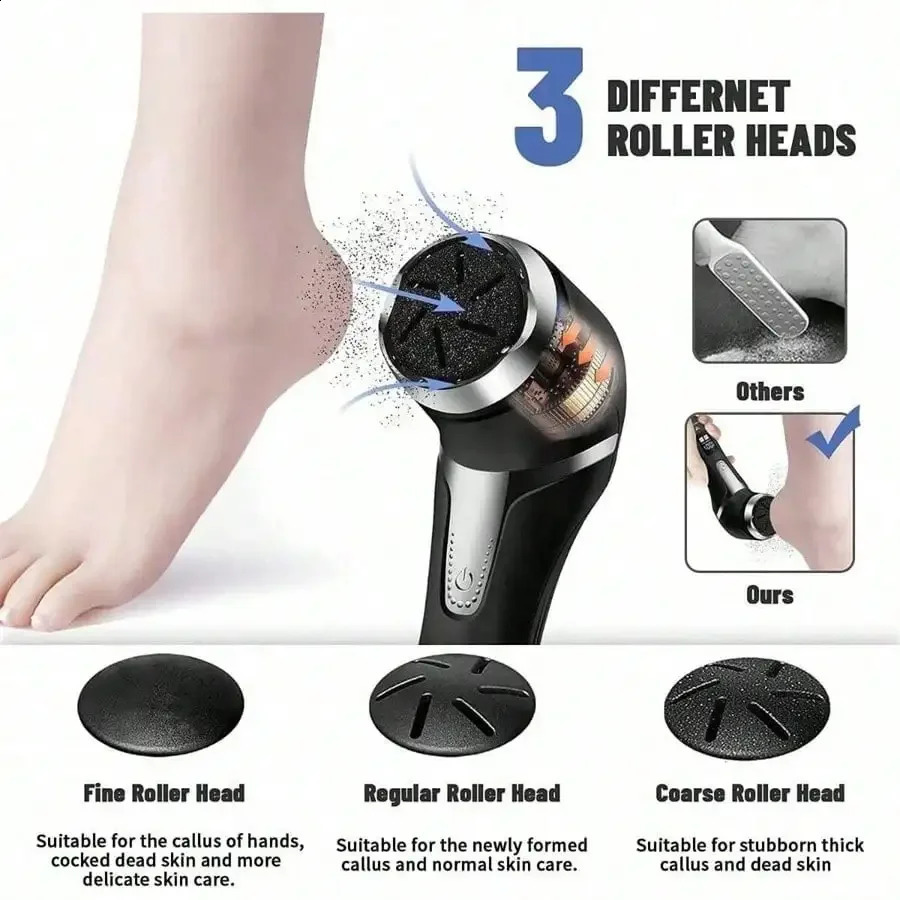 Electric Foot Pedicure Device With Dust Collector And Lcd Display Usb Charging For Foot Callus Removing And Exfoliating 260126