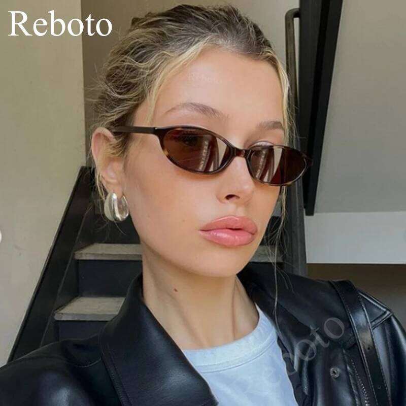 GKN Cute Oval Small Frame Sunglasses Women New Retro Style Sexy brown Sun Glasses Ladies trendy Fashion Decorative Shades Eyeglass 26W0224