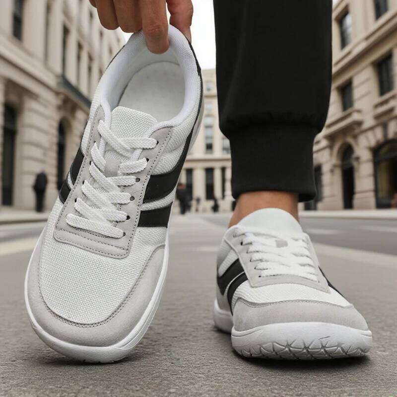 New Men's Wide Toe Comfortable Breathable Non Slip Sneakers Summer Fashionable Minimalist Trendy Mesh Casual Running Shoes