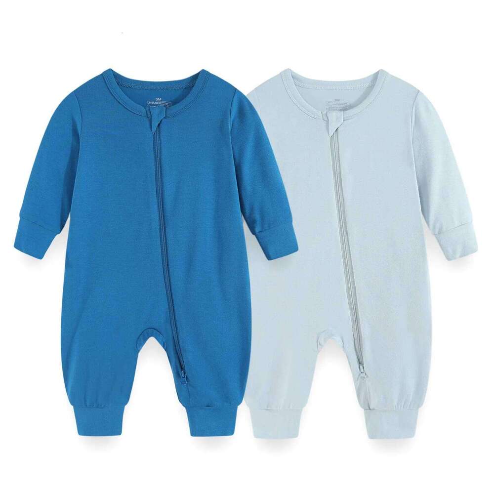 2/3Pieces Unisex Rompers 2-Way Zipper New Born Girl Sets Autumn 0-24M Cotton Baby Boy Clothes Spring 26Y0224