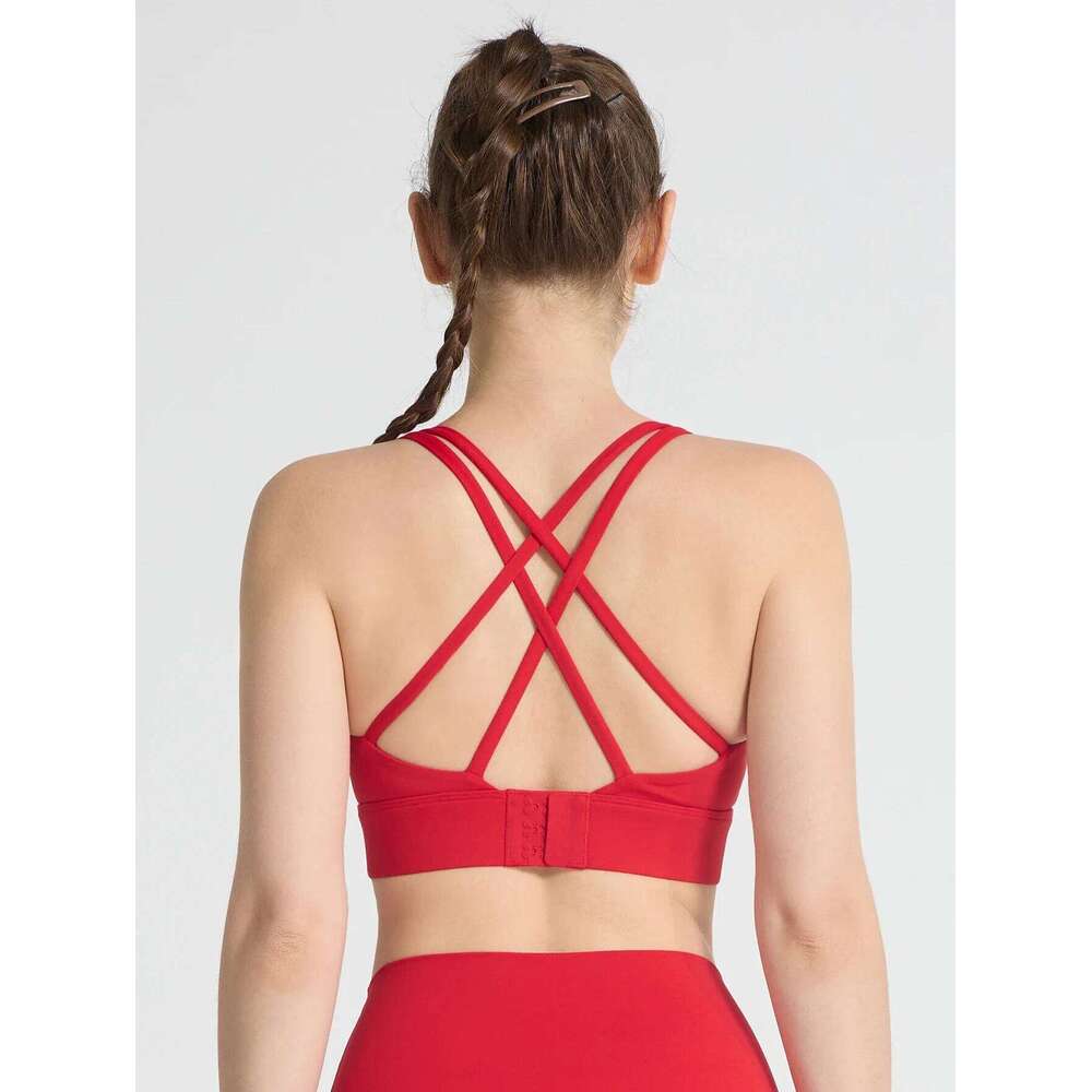 Fashion Women's Sports Bra Cross Adjustable Shockproof Breathable Comfortable Running Outdoor Training Yoga Vest 26Y0224