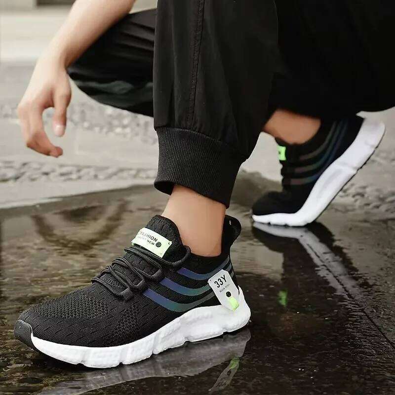 Men's Walking with Comfortable Fashionable Grid Design Versatile Lightweight Breathable Anti Slip Outdoor Training Shoes