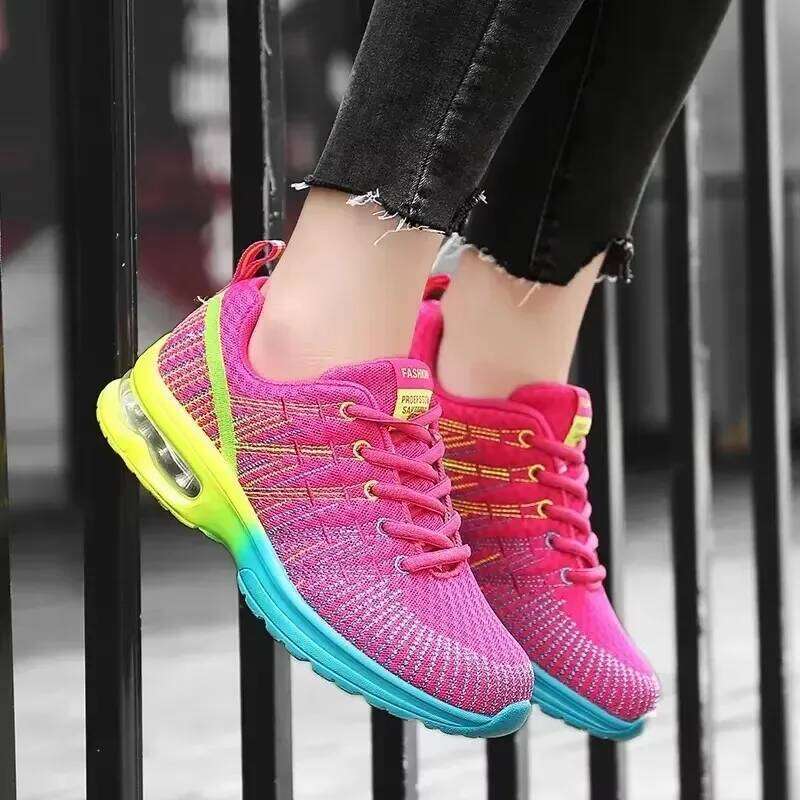 Women's Explosive Street Trendy with Unique Grid Design Breathable and Comfortable Outdoor Walking Training Shoes