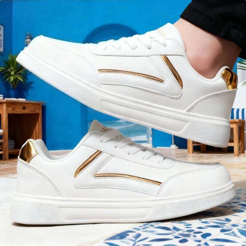 Men's All Black Classic Design Flat Daily Life Casual Lace-Up Shoes Fashion Comfortable Walking Sneakers