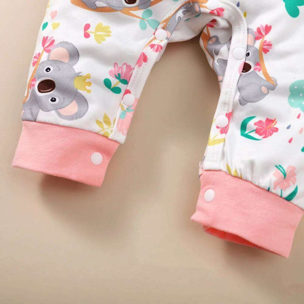 0-12 Months Newborn Baby Clothes Long Sleeves Cute Bodysuit with Headband 2PCS Infant Romper Toddler Girl Jumpsuit 26Y0224