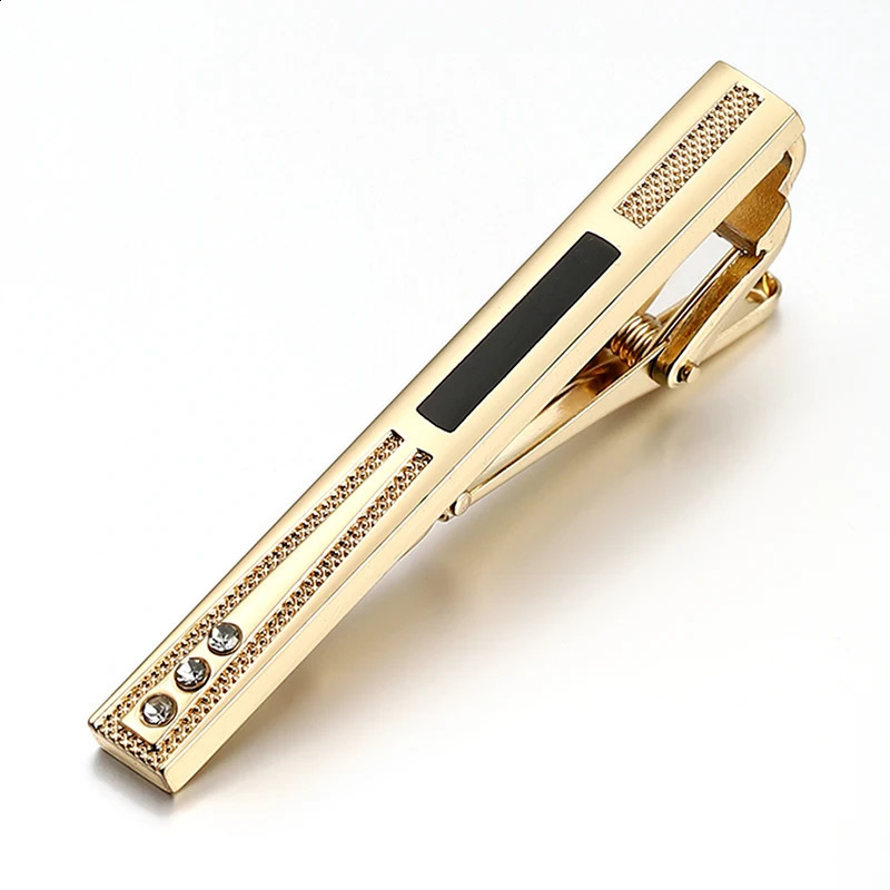 Gold Silver Color Rhinestone Copper Tie Clip Business Party Wedding Jewelry Accessories For Men Gifts 260202