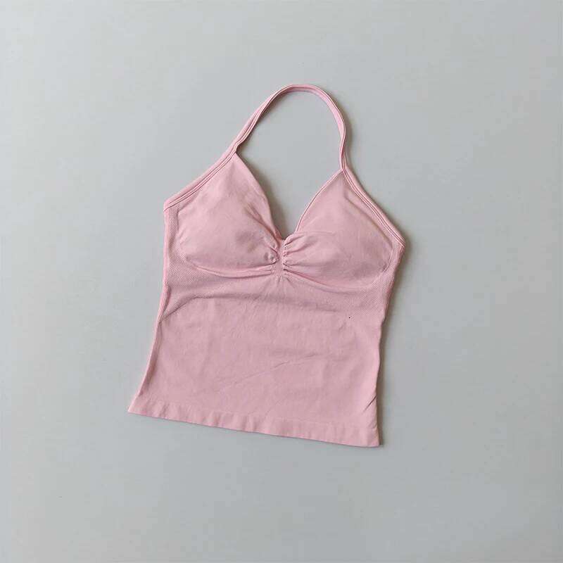 Longline Strappy Seamless Yoga Tank Tops Ruched less Gym Clothes Workout Sleeveless Shirts With Buit In Bra Vest Clothing 26Y0224