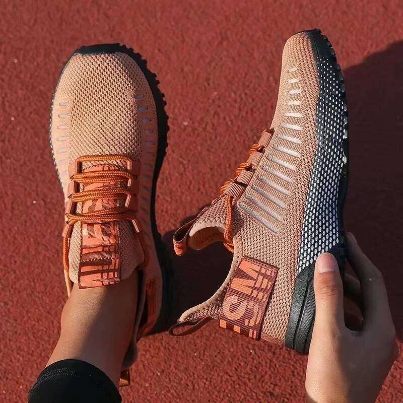 Fashionable Men's Breathable Mesh Anti Slip Rubber Sole Durable Upper Outdoor Casual Fashion Tennis Jogging Shoes Sneakers