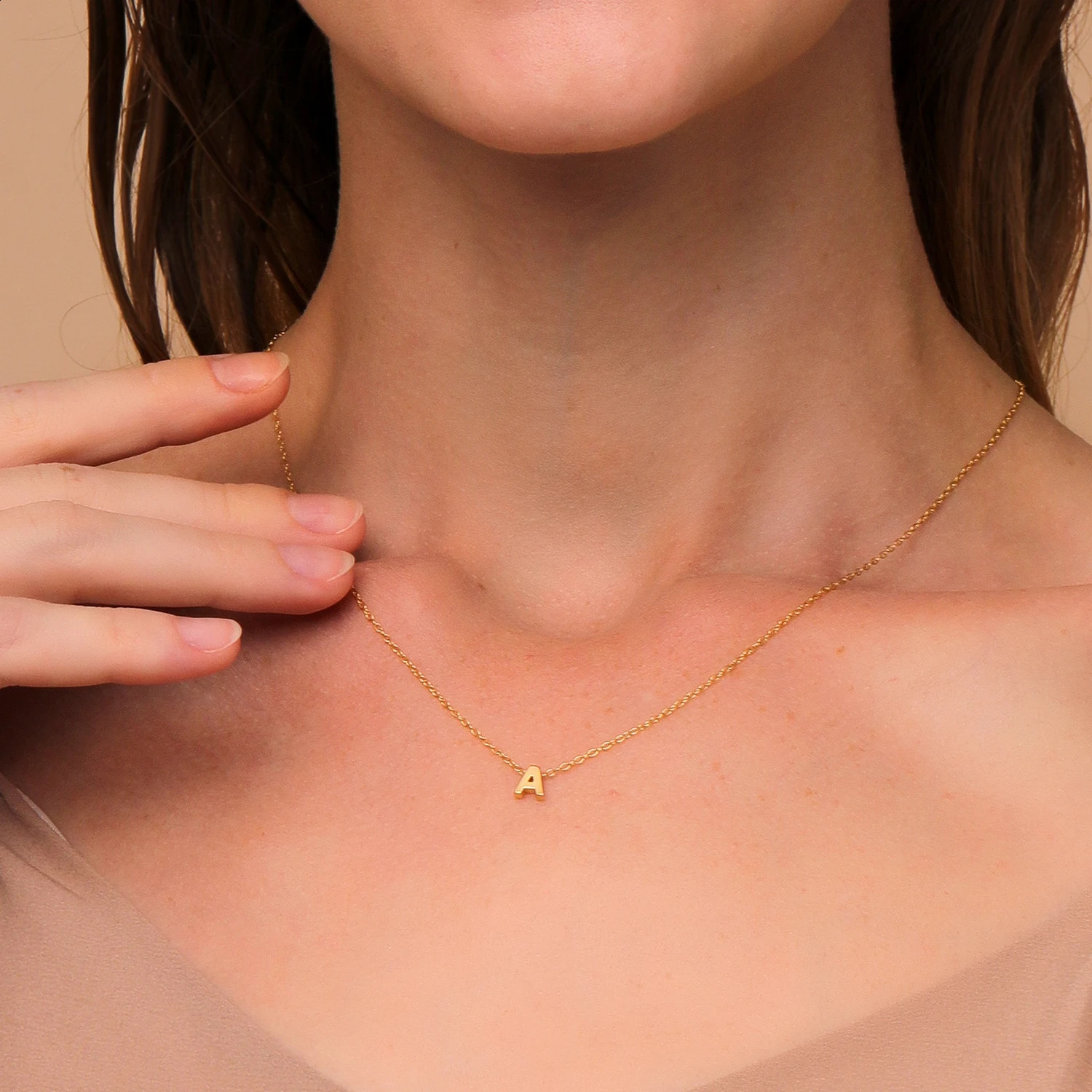 CANNER Letter Alphabet 925 Sterling Silver Chain Choker Necklaces For Women Minimalist Gold Color Necklace Fine Jewelry Collares 260208