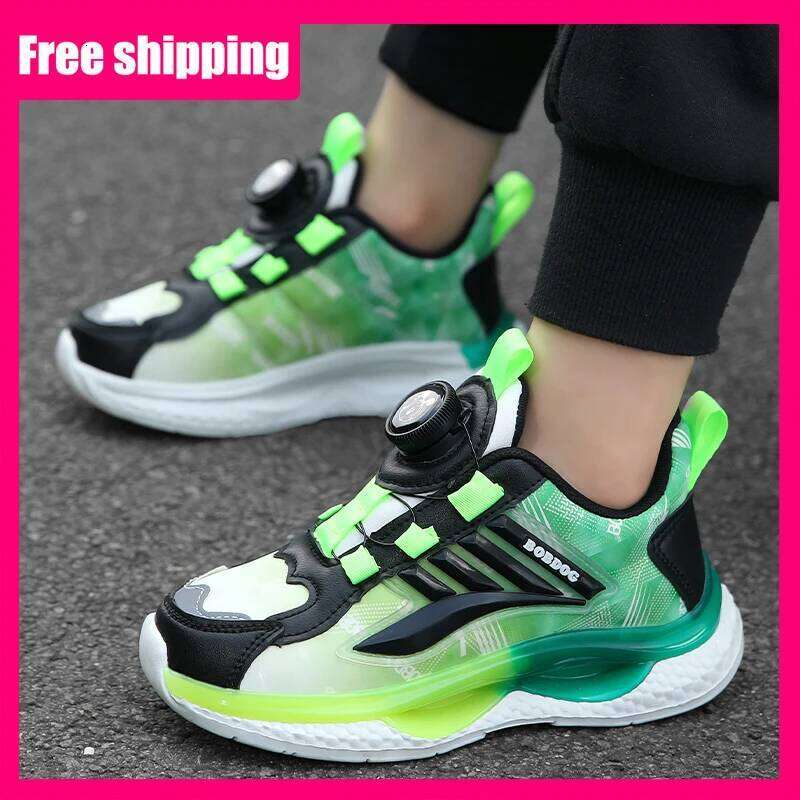 Children Sports Wear-resistant Soft Comfort Leather Unisex Daily Wear Casual Autumn Outdoor Jogging Fitness Shoes 26W0224