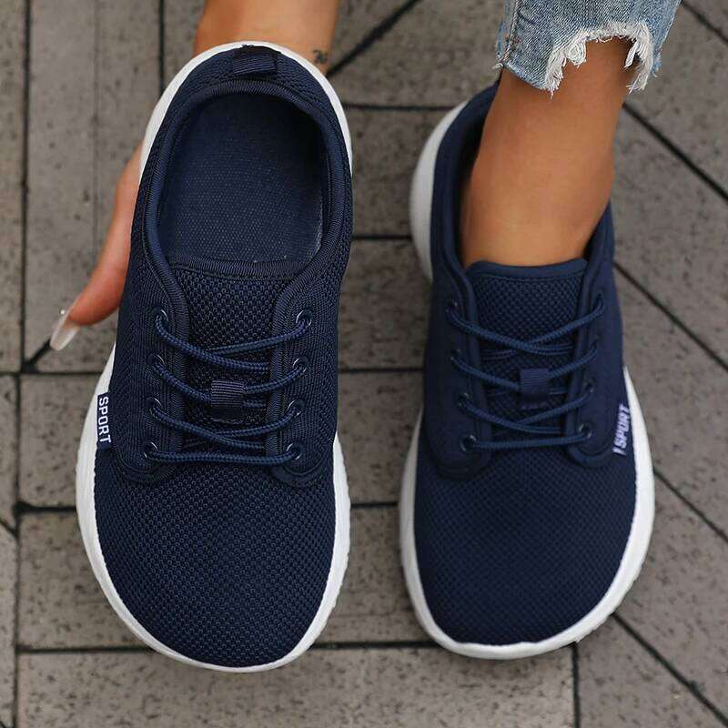 New Wide Last Soft Breathable Comfortable Lace Up Walking Outdoor Tennis Slow Running Women's Platform Shoes 26W0224