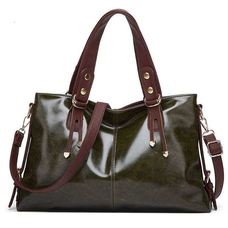 New Style Glossy Solid-Color Large-Capacity Versatile Fashionable Women's Tote Bag, Can Be Used as a Crossbody or Handheld Z260224