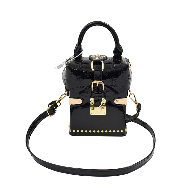 High-end Women's 2026 New Painted Leather Luxury Vertical Box Phone Bag, Versatile Fashion Crossbody Shoulder Bag