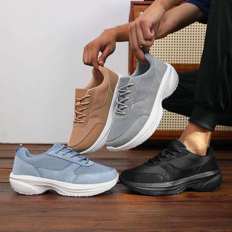 Wide Toe Unisex Breathable Mesh Platform Sneakers Fashion Comfortable Minimalis 2025 Outdoor Non-Slip Walking Shoes