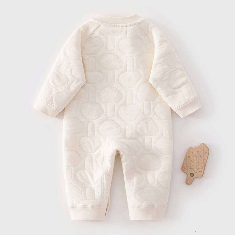 Jumpsuit Long Sleeve Quilted Warm Spring Autumn Winter Infant Boutique Clothing Unisex Newborn Baby Romper For Boys Girls 26H0224