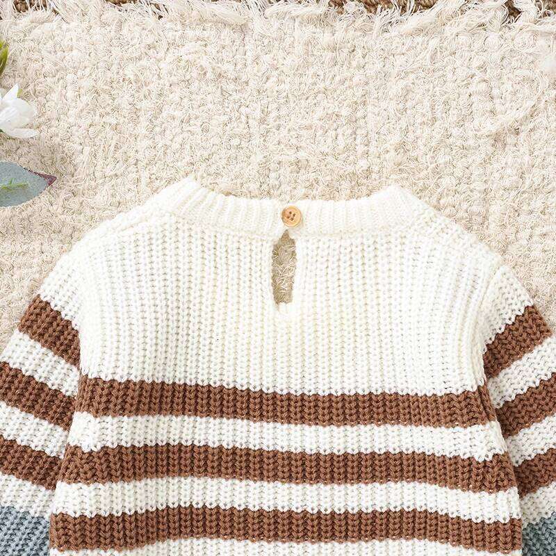 Baby Rompers Clothes Autumn Winter Casual Crew Neck Long Sleeve Knit Newborn Boys Girls Jumpsuits Infant Sweaters Playsuit 0-18m 26Y0224