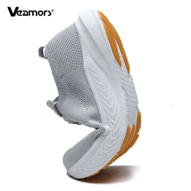 Wide Toe Comfortable Running Men's Breathable Casual Sports Soft Thick Soled Knitted Sneaker Anti-slip Walking Shoes 26W0224