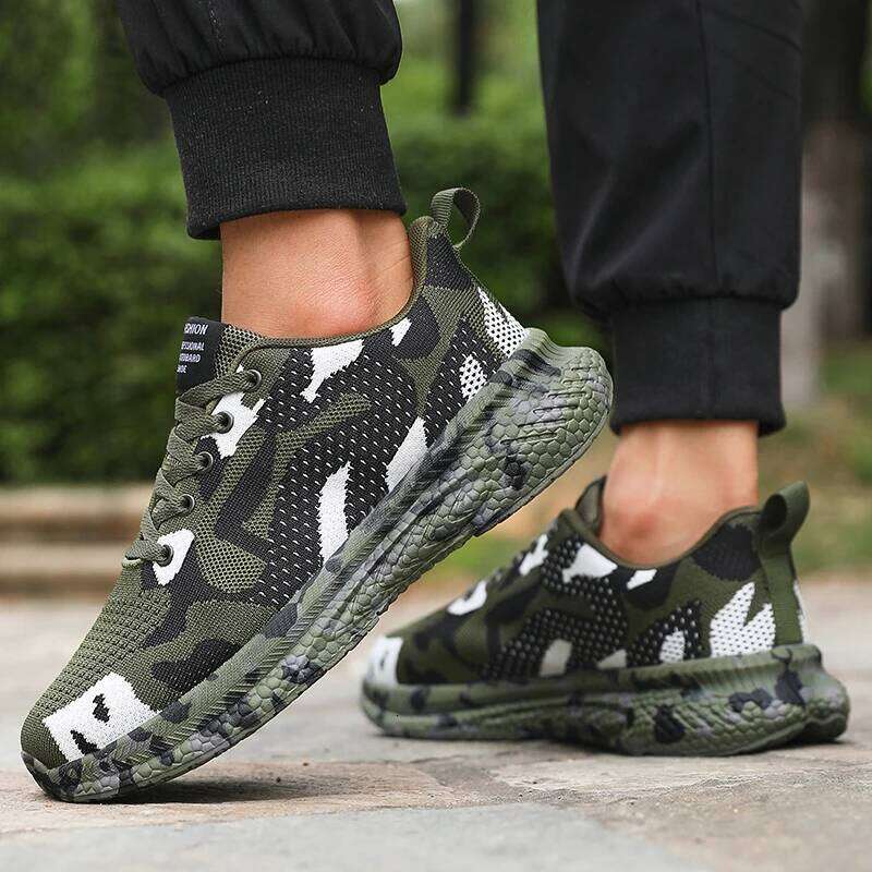 Men's Camouflage Running Shoes Lightweight Ultra Comfortable Mesh sneakers Trendy Camo Print Outdoor Adventures Walking shoes