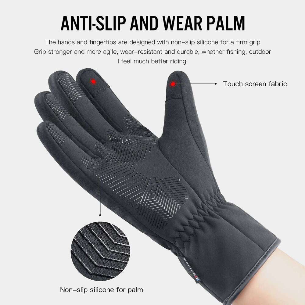Ski Waterproof Winter Men Touchscreen Non-Slip Unisex thickening Windproof Warm Cycling Cold Fashion Sports Gloves 26H0224