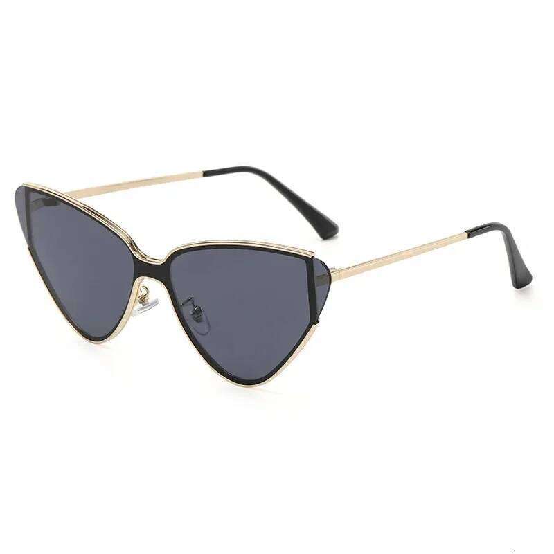 Fashion Cat Eye Sunglasses Luxury Brand Design Women Metal Triangle Sun Glasses Retro Lady Shades Eyewear Oculos Gafas De Sol 26W0224