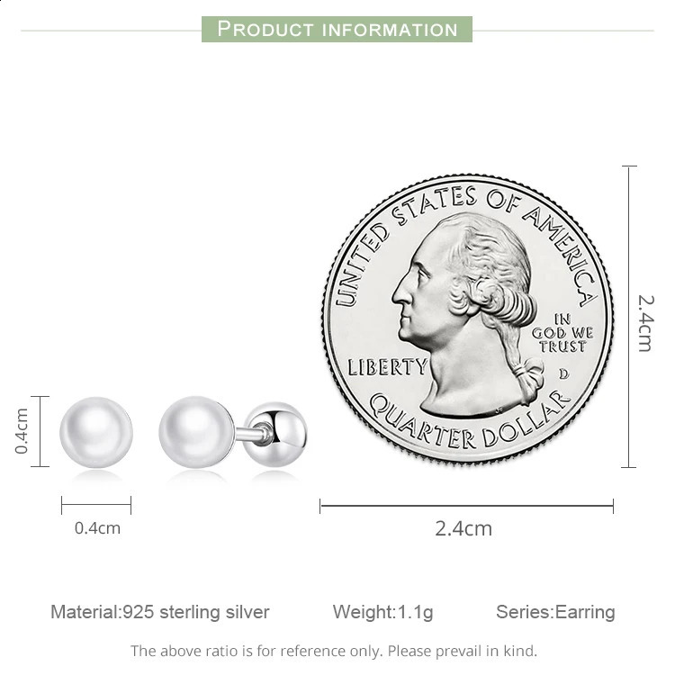 925 Sterling Silver Charm Pearl Beads Stud Earrings For Women Trendy Mini Ball Earrings Fine Jewelry for Daily Wear 260205